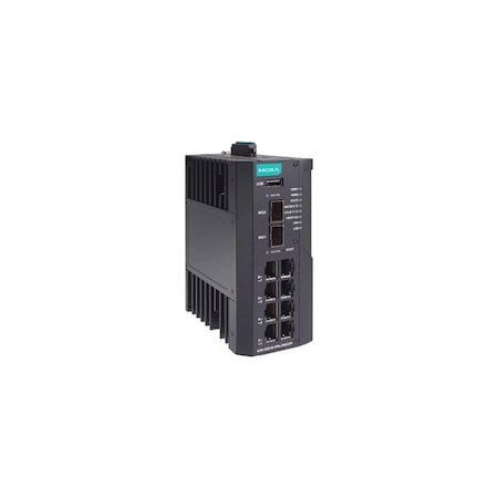 Moxa Industrial Secure Router Switch with 8 10/100/1000BaseTX ports, 2 1/2.5GbE EDR-G9010-VPN-2MGSFP